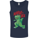 Karat-Rex Karate T-Rex Dinosaur Mens Vest Tank Top Navy Blue