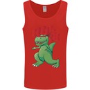 Karat-Rex Karate T-Rex Dinosaur Mens Vest Tank Top Red