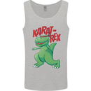 Karat-Rex Karate T-Rex Dinosaur Mens Vest Tank Top Sports Grey