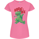 Karat-Rex Karate T-Rex Dinosaur Womens Petite Cut T-Shirt Azalea
