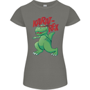 Karat-Rex Karate T-Rex Dinosaur Womens Petite Cut T-Shirt Charcoal