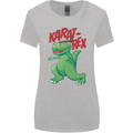 Karat-Rex Karate T-Rex Dinosaur Womens Wider Cut T-Shirt Sports Grey