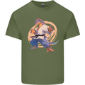 Karate Dragon Martial Arts MMA Mens Cotton T-Shirt Tee Top Military Green