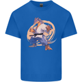 Karate Dragon Martial Arts MMA Mens Cotton T-Shirt Tee Top Royal Blue