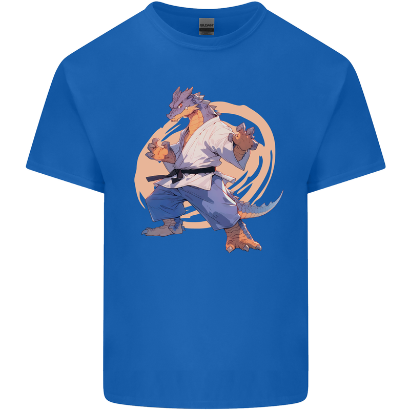 Karate Dragon Martial Arts MMA Mens Cotton T-Shirt Tee Top Royal Blue