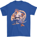 Karate Dragon Martial Arts MMA Mens T-Shirt 100% Cotton Royal Blue