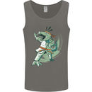 Karate T-Rex Dinosaur Mens Vest Tank Top Charcoal