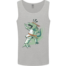 Karate T-Rex Dinosaur Mens Vest Tank Top Sports Grey