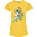 Karate T-Rex Dinosaur Womens Petite Cut T-Shirt Yellow