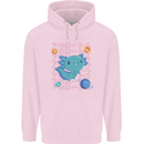 Kawaii Axolotl in Space Mens 80% Cotton Hoodie Light Pink