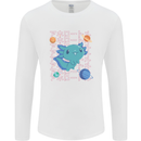 Kawaii Axolotl in Space Mens Long Sleeve T-Shirt White