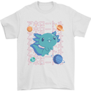 Kawaii Axolotl in Space Mens T-Shirt 100% Cotton White