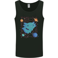 Kawaii Axolotl in Space Mens Vest Tank Top Black