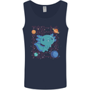 Kawaii Axolotl in Space Mens Vest Tank Top Navy Blue