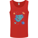 Kawaii Axolotl in Space Mens Vest Tank Top Red