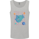 Kawaii Axolotl in Space Mens Vest Tank Top Sports Grey