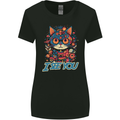 Kawaii Cat Womens Wider Cut T-Shirt Black