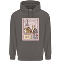 Kawaii Dog Machine Puppy Mens 80% Cotton Hoodie Charcoal