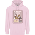 Kawaii Dog Machine Puppy Mens 80% Cotton Hoodie Light Pink