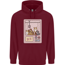 Kawaii Dog Machine Puppy Mens 80% Cotton Hoodie Maroon