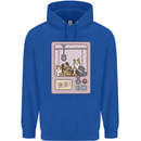Kawaii Dog Machine Puppy Mens 80% Cotton Hoodie Royal Blue