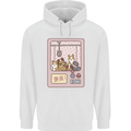 Kawaii Dog Machine Puppy Mens 80% Cotton Hoodie White