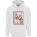 Kawaii Dog Machine Puppy Mens 80% Cotton Hoodie White