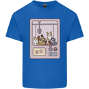 Kawaii Dog Machine Puppy Mens Cotton T-Shirt Tee Top Royal Blue