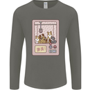 Kawaii Dog Machine Puppy Mens Long Sleeve T-Shirt Charcoal