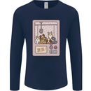 Kawaii Dog Machine Puppy Mens Long Sleeve T-Shirt Navy Blue
