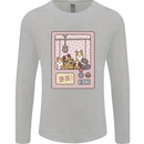 Kawaii Dog Machine Puppy Mens Long Sleeve T-Shirt Sports Grey