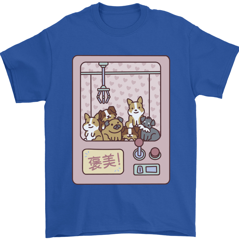 Kawaii Dog Machine Puppy Mens T-Shirt 100% Cotton Royal Blue