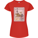 Kawaii Dog Machine Puppy Womens Petite Cut T-Shirt Red