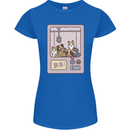 Kawaii Dog Machine Puppy Womens Petite Cut T-Shirt Royal Blue