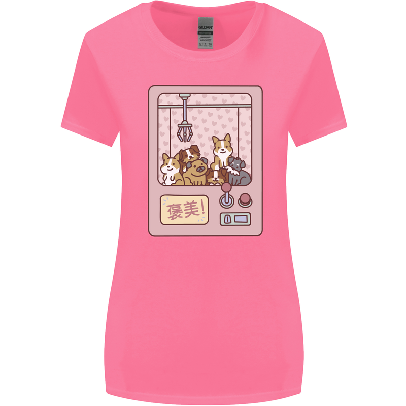 Kawaii Dog Machine Puppy Womens Wider Cut T-Shirt Azalea