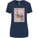 Kawaii Dog Machine Puppy Womens Wider Cut T-Shirt Navy Blue