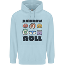 Kawaii Sushi Rainbow Roll Fish Childrens Kids Hoodie Light Blue