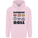 Kawaii Sushi Rainbow Roll Fish Childrens Kids Hoodie Light Pink
