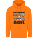 Kawaii Sushi Rainbow Roll Fish Childrens Kids Hoodie Orange