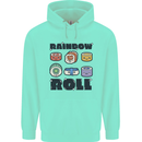 Kawaii Sushi Rainbow Roll Fish Childrens Kids Hoodie Peppermint