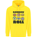 Kawaii Sushi Rainbow Roll Fish Childrens Kids Hoodie Yellow