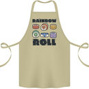 Kawaii Sushi Rainbow Roll Fish Cotton Apron 100% Organic Khaki