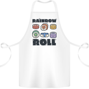 Kawaii Sushi Rainbow Roll Fish Cotton Apron 100% Organic White