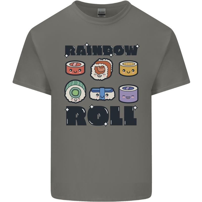Kawaii Sushi Rainbow Roll Fish Kids T-Shirt Childrens Charcoal