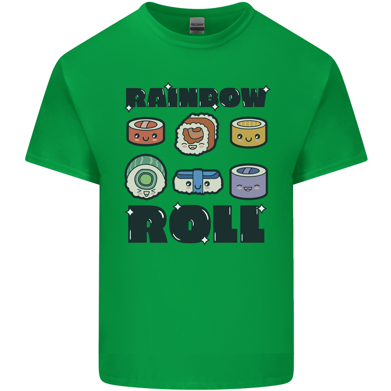 Kawaii Sushi Rainbow Roll Fish Kids T-Shirt Childrens Irish Green