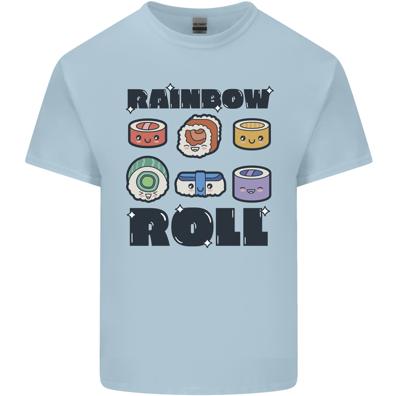 Kawaii Sushi Rainbow Roll Fish Kids T-Shirt Childrens Light Blue