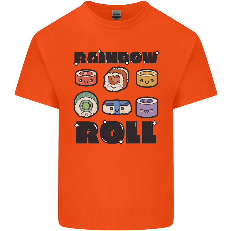 Kawaii Sushi Rainbow Roll Fish Kids T-Shirt Childrens Orange