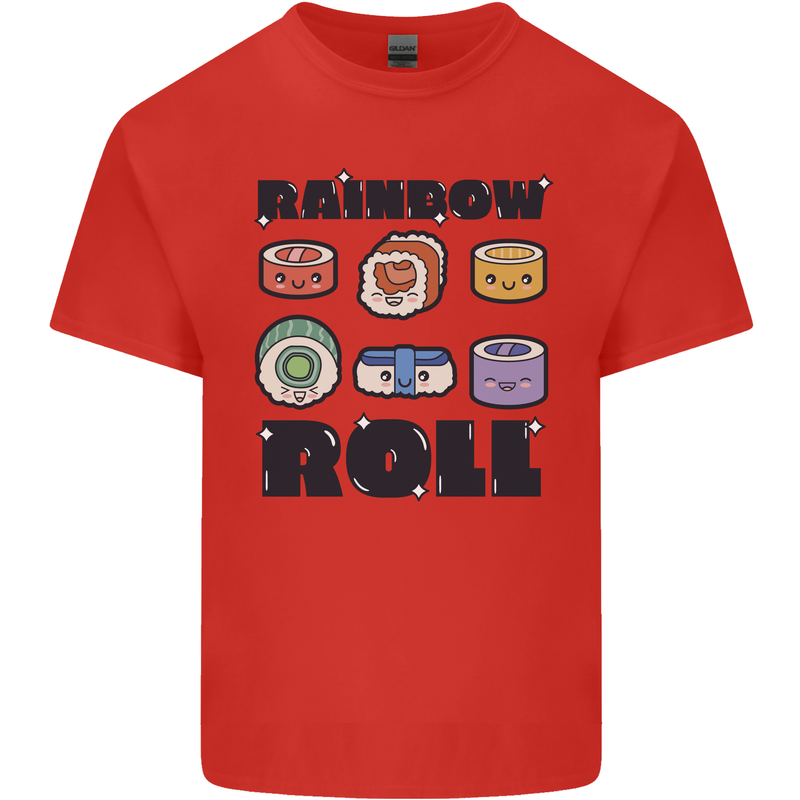 Kawaii Sushi Rainbow Roll Fish Kids T-Shirt Childrens Red