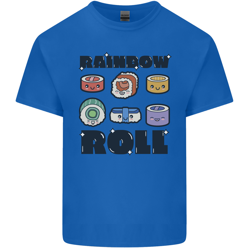 Kawaii Sushi Rainbow Roll Fish Kids T-Shirt Childrens Royal Blue