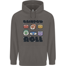 Kawaii Sushi Rainbow Roll Fish Mens 80% Cotton Hoodie Charcoal